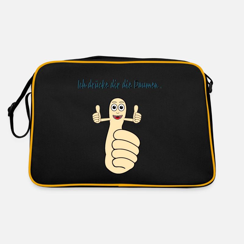 Ich drücke dir die Daumen Retro Tasche