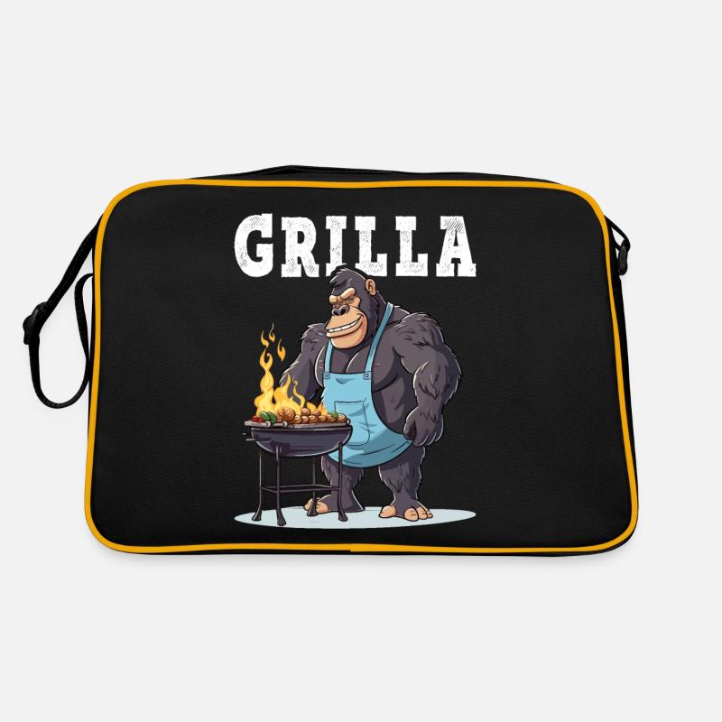 Grilling Grilla Griller Gorilla BBQ Saying Funny Retro Bag