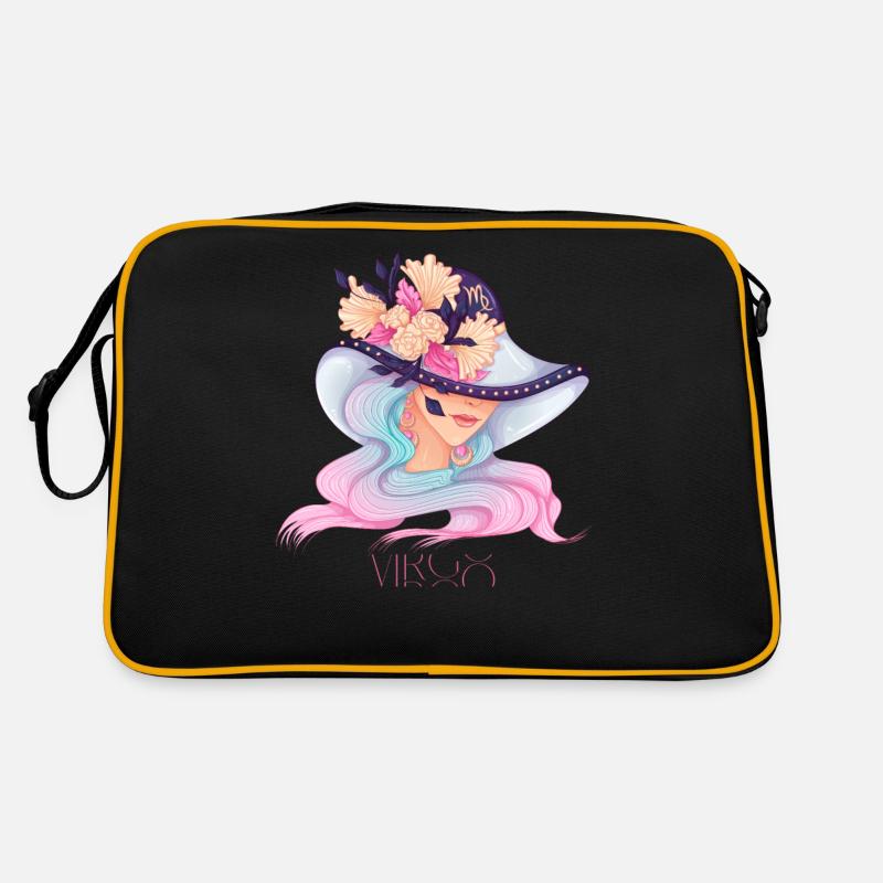 Jungfrau - Retro Tasche - Schwarz/Gold