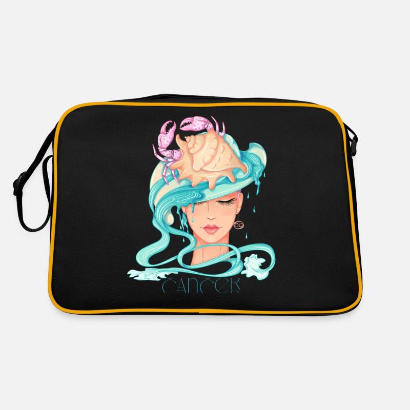 Krebs - Retro Tasche - Schwarz/Gold