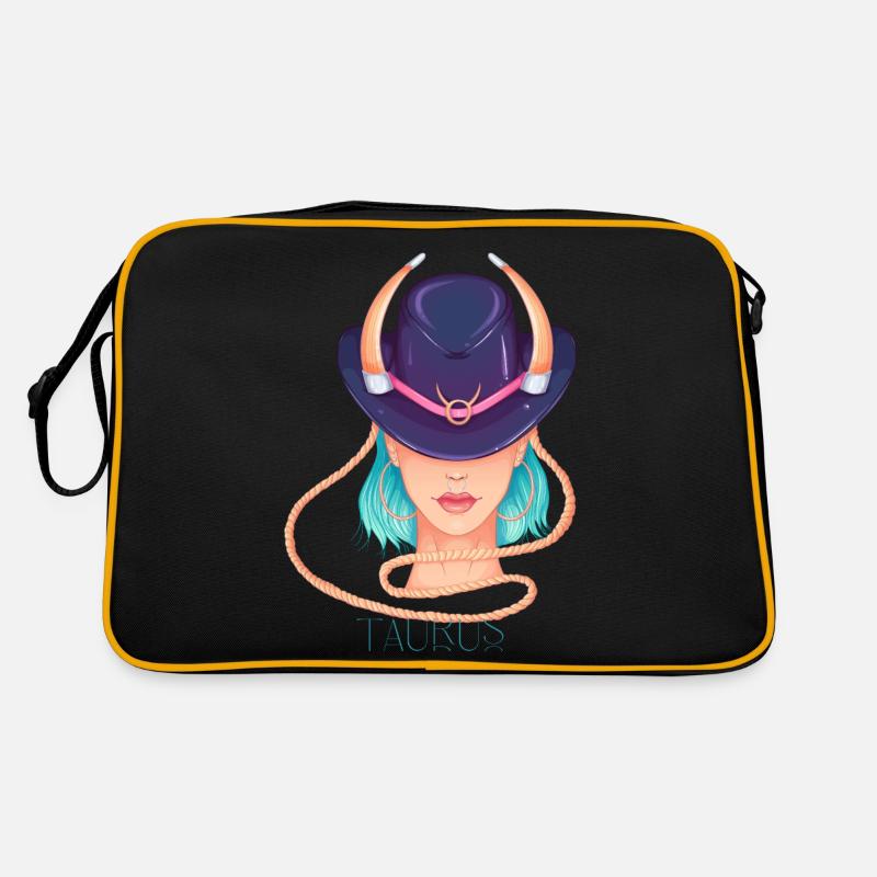 Taukus - Retro Tasche - Schwarz/Gold