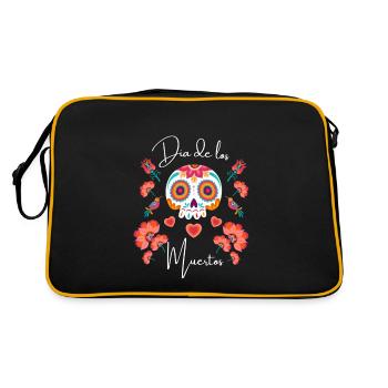 Dia de los Muertos - Retro Tasche - Schwarz/Gold - Hinten