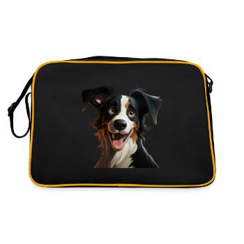 Bande dessinée Border Collie - Sac Retro - noir/or - Dos