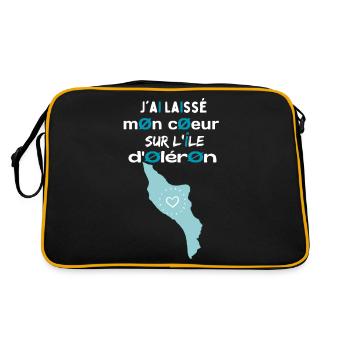 Jai laissé mon cœur à l'île d'Oléron 1 - Sac Retro - noir/or - Dos