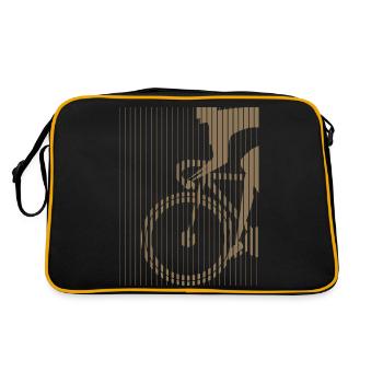 Silhouette cycliste dans le style du Bauhaus - Sac Retro - noir/or - Dos
