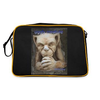 uggly creature - Retro Tasche - Schwarz/Gold - Hinten