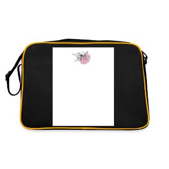 Pastel Floral Design - Sac Retro - noir/or - Dos