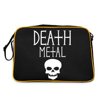 Crâne de death metal - Sac Retro - noir/or - Dos