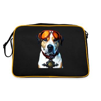 Steam - Dog - Retro Tasche - Schwarz/Gold - Hinten