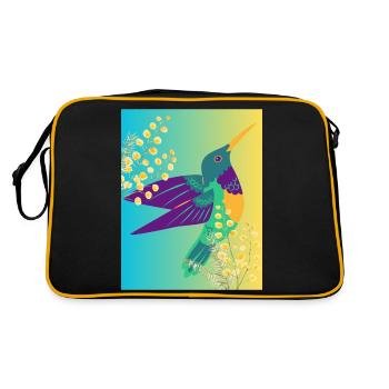 HUMMINGBIRD - Retro Bag - black/gold - Back