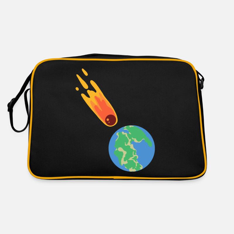 hugadino meteorite hits pangea, dino, dinosaur Retro Bag