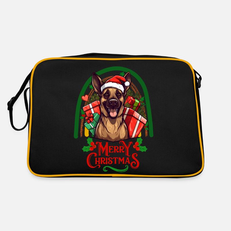 Deutscher Schäferhund Weihnachten Retro Tasche