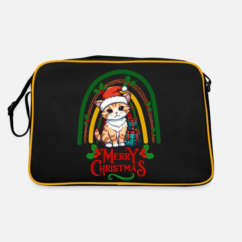 Cat Christmas Retro Bag