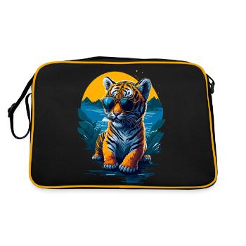 Mignon bébé tigre - Sac Retro - noir/or - Dos