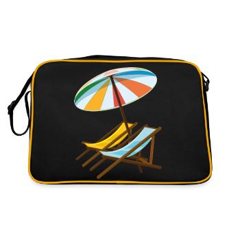 Sommer - Retro Tasche - Schwarz/Gold - Hinten
