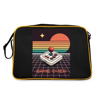 Game Over, Retro, Gaming, Joystick - Retro Bag - black/gold - Back