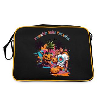 Pumpkin Spice Paradise - Retro Bag - black/gold - Back