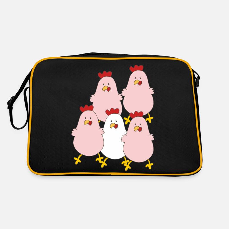 Group of chickens Retro Bag