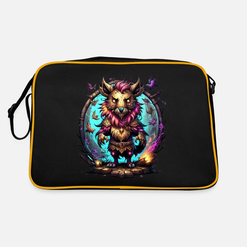 Graffiti Monster - Retro Tasche - Schwarz/Gold