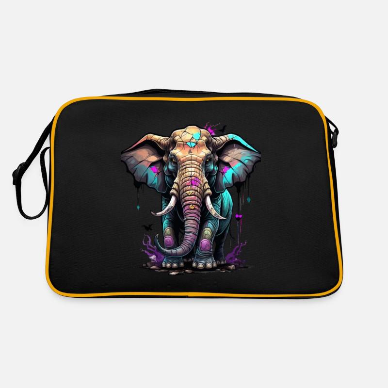 Graffiti éléphant Sac Retro