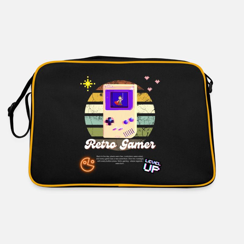 Retro Gaming: Where Legends Were Born - Retro Bag - black/gold