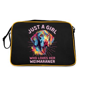 Amoureux du Braque de Weimar Art coloré - Sac Retro - noir/or - Dos