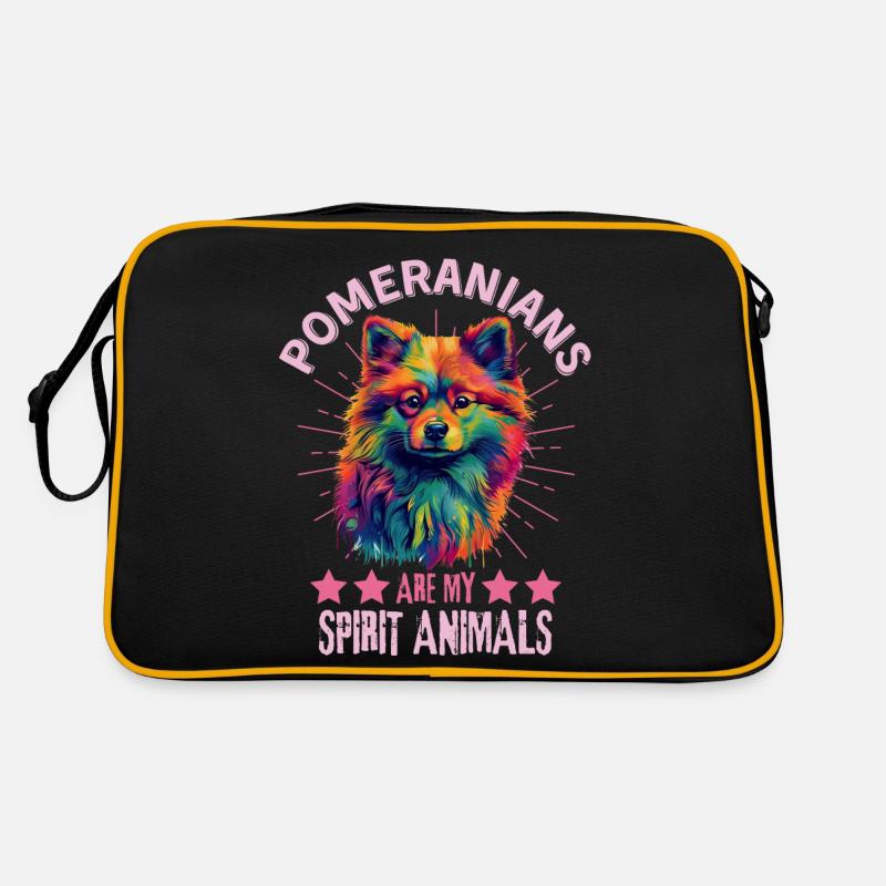 Miniature Spitz Lovers Art Spitz miniature coloré Sac Retro