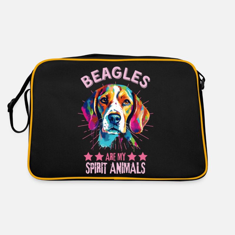 Beagle Lovers Art coloré du Beagle Sac Retro