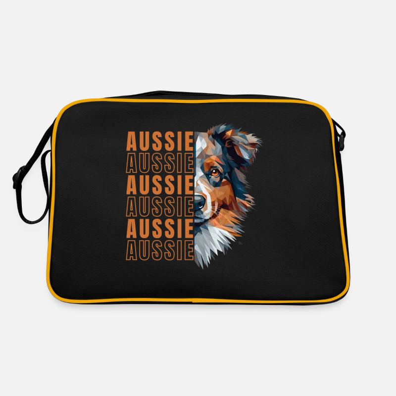 Australian Shepherd Lover Geometry Retro Bag