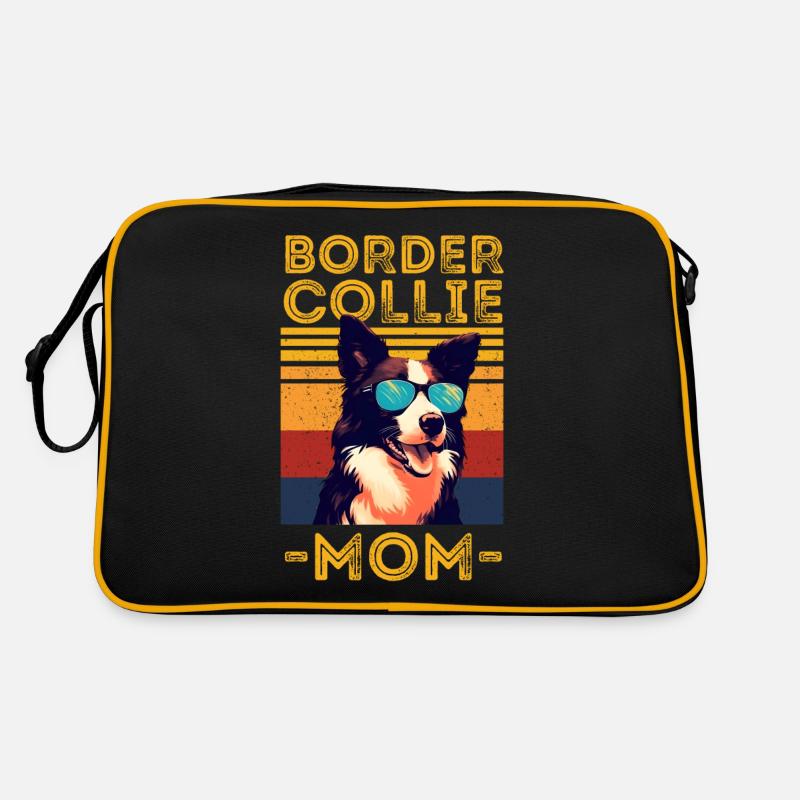 Border collie Sonnenbrille mama retro Retro Tasche