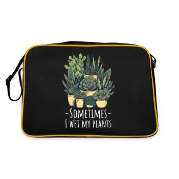 Succulentes drôle de dicton - Sac Retro - noir/or - Dos