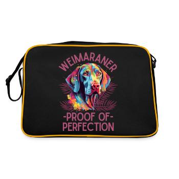 Weimaraner Lovers of Colourful Weimaraner Art - Retro Bag - black/gold - Back