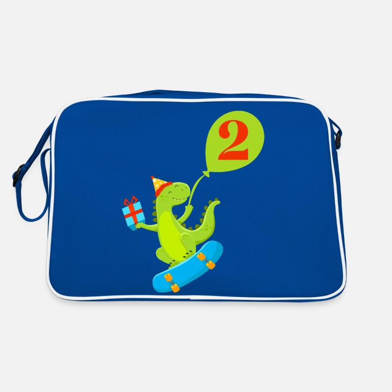 2e anniversaire dinosaure mignon Sac Retro