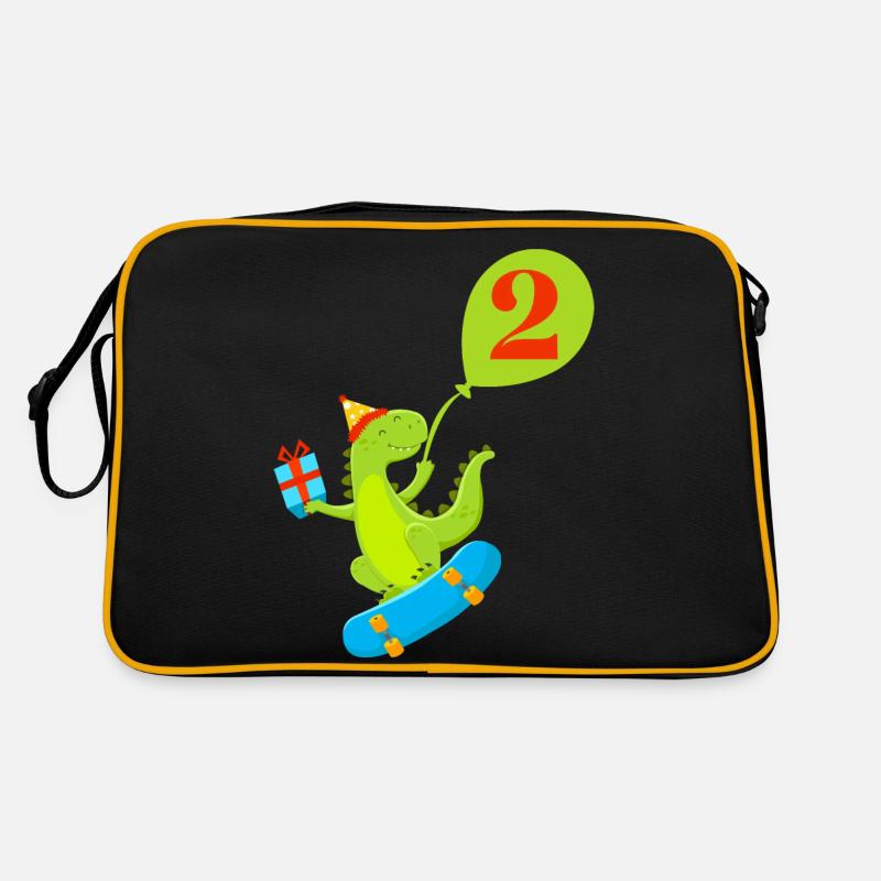2e anniversaire dinosaure mignon Sac Retro