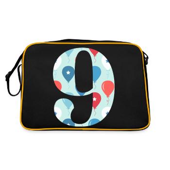 9th anniversary balloon - Retro Bag - black/gold - Back