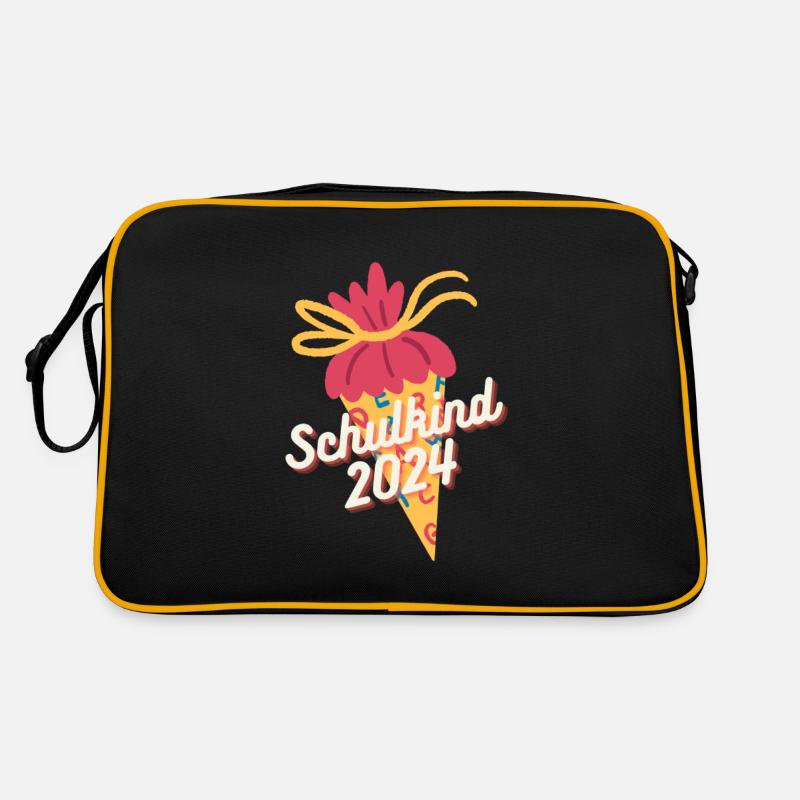 Schulkind2 - Retro Tasche - Schwarz/Gold