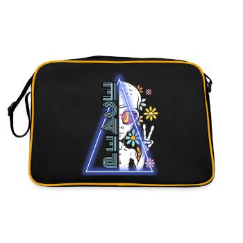 Alien, Paix, Flowerpower et Neon Light - Sac Retro - noir/or - Dos