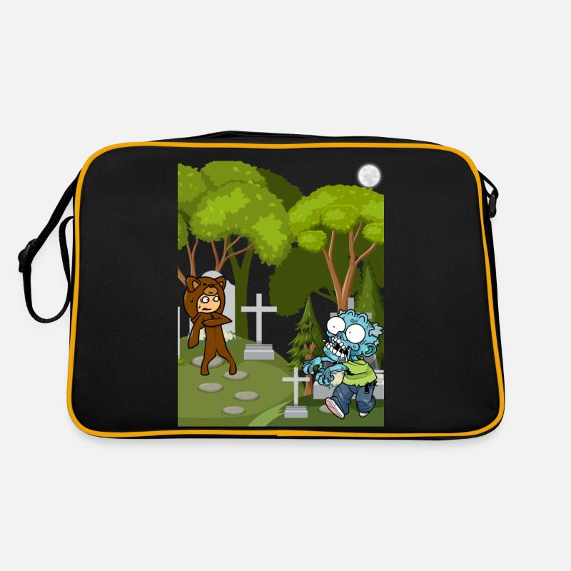 Friedhof der Zombies - Retro Tasche - Schwarz/Gold