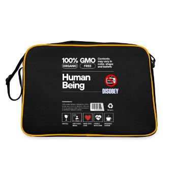 SEI MENSCH 100% ESSERE UMANI - Retro Tasche - Schwarz/Gold - Hinten