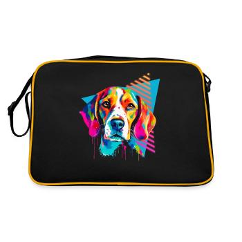 Beagle 80s Style - Retro Bag - black/gold - Back