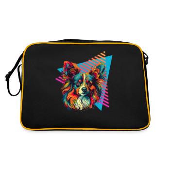 Papillon 80s style - Retro Bag - black/gold - Back