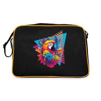 Parrot 80s style - Retro Bag - black/gold - Back