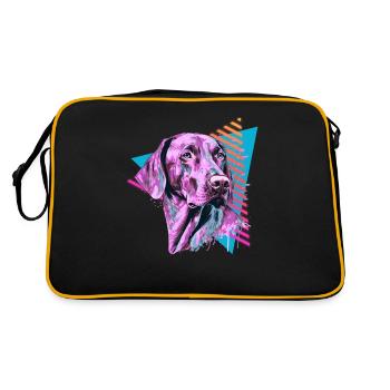 Vizsla 80s style - Retro Bag - black/gold - Back