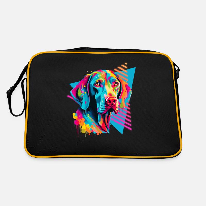 Weimaraner 80s style Retro Bag