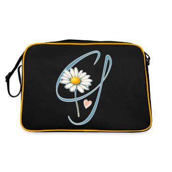 Letter G Daisy Heart - Retro Bag - black/gold - Back