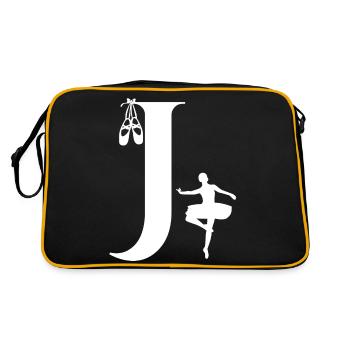 Lettre j ballerine - Sac Retro - noir/or - Dos