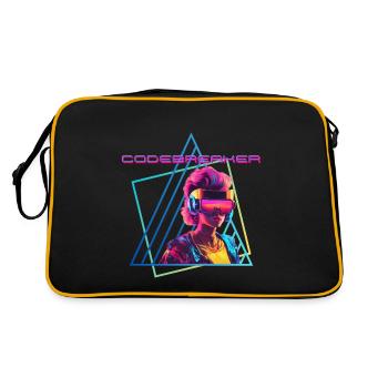 Codebreaker - Retro Tasche - Schwarz/Gold - Hinten