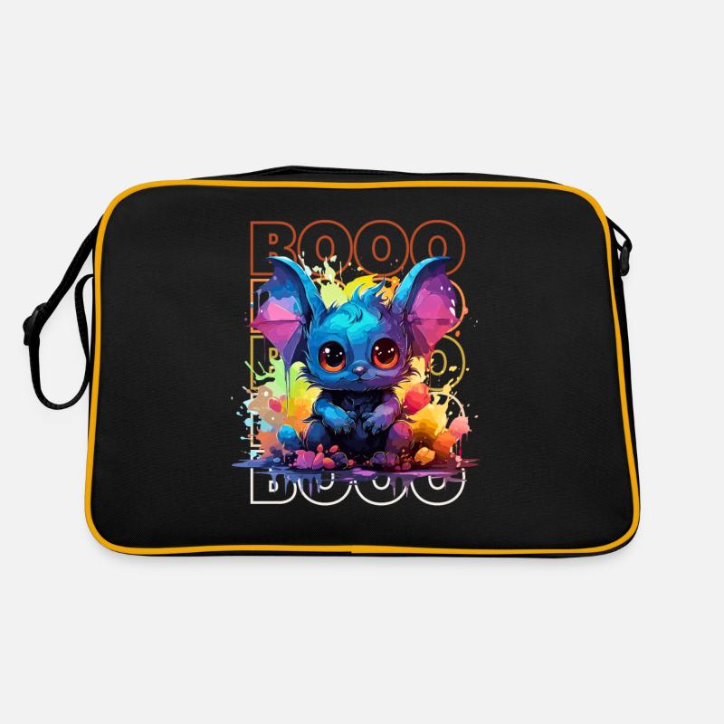 Chibi Flap & Booo! Playful Bat Tee! Retro Bag
