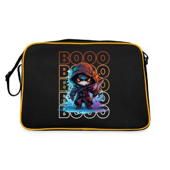 Chibi Swing & Booo! Playful Reaper Tee!" - Retro Bag - black/gold - Back