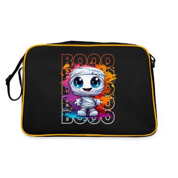 Chibi entwirren & Buuuuu Verspieltes Pharaonen-T-Shirt! - Retro Tasche - Schwarz/Gold - Hinten